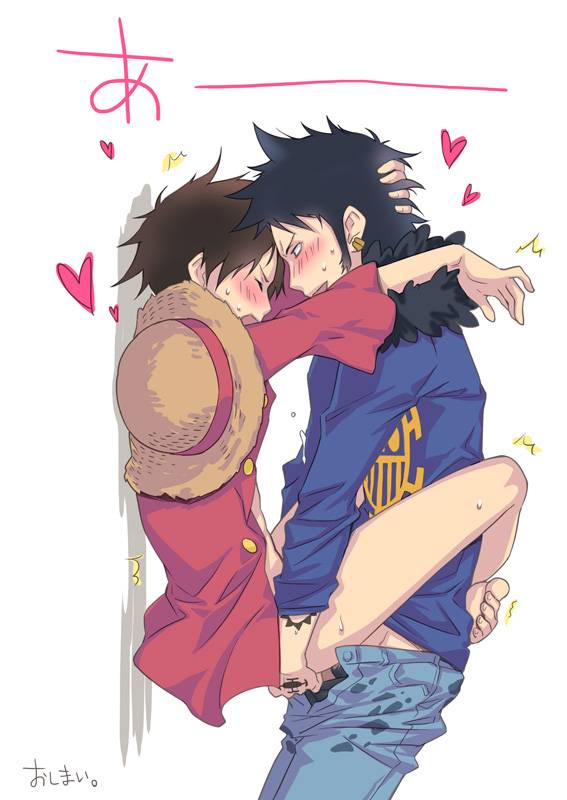 monkey d luffy+trafalgar law