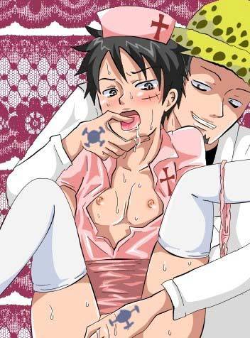 monkey d luffy+trafalgar law