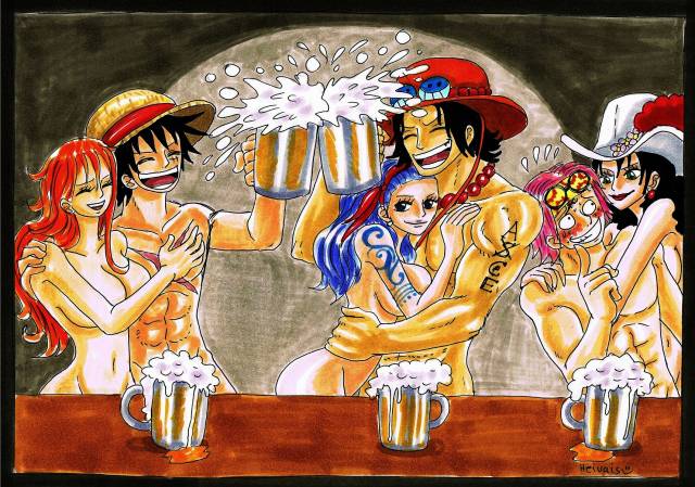 alvida+coby (one piece)+monkey d luffy+nami+nojiko+portgas d ace