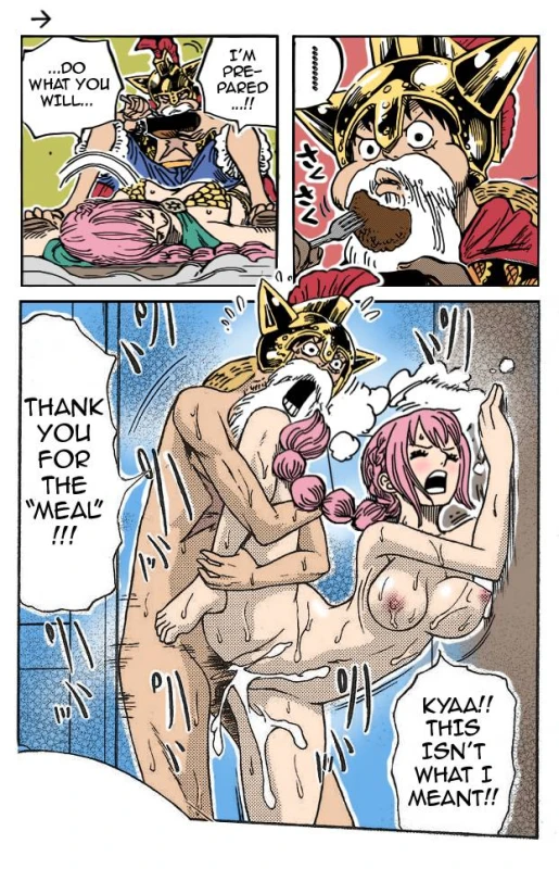monkey d luffy+rebecca (one piece)